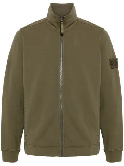 Stone Island Compass-badge Sweatshirt In Green