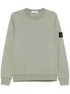 Stone Island Compass-badge Sweatshirt In Green