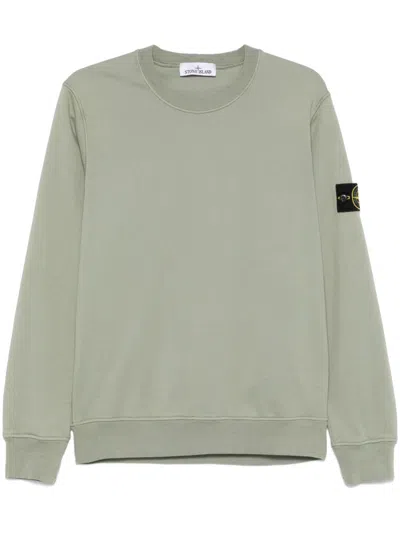 Stone Island Compass-badge Sweatshirt In Green