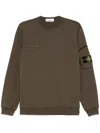 Stone Island Compass-badge Sweatshirt In Green