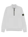 Stone Island Half-zip Sweatshirt With Patch Pockets In Grey