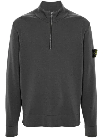 Stone Island Compass-badge Sweatshirt In Grey