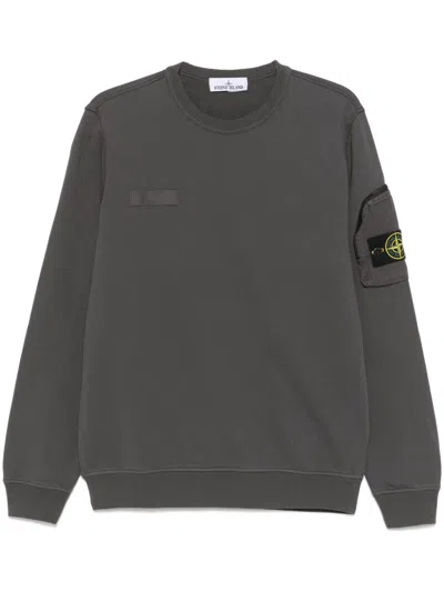 Stone Island Compass-badge Sweatshirt In Grey
