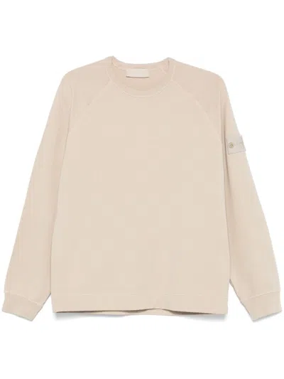 Stone Island Compass-badge Sweatshirt In Neutrals