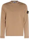 Stone Island Ribbed Crewneck Sweater Long Sleeves In Neutrals