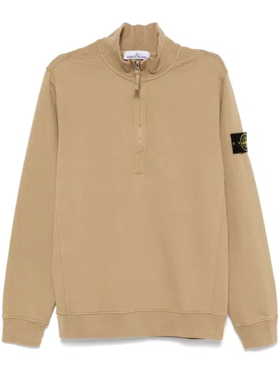 Stone Island Compass-badge Sweatshirt In Neutrals