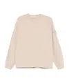 Stone Island Compass-badge Sweatshirt In Nude