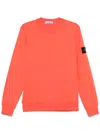 Stone Island Compass-badge Sweatshirt In Orange