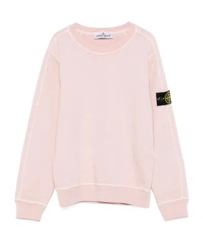 Stone Island Compass-badge Sweatshirt In Pink