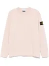 Stone Island Compass-badge Sweatshirt In Pink