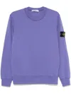 Stone Island Compass-badge Sweatshirt In Purple