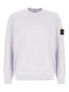 Stone Island Light Sweatshirt With Logo Badge In Purple