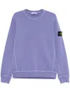 Stone Island Compass-badge Sweatshirt In Violett