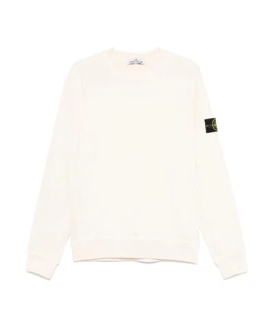 Stone Island Compass-badge Sweatshirt In White