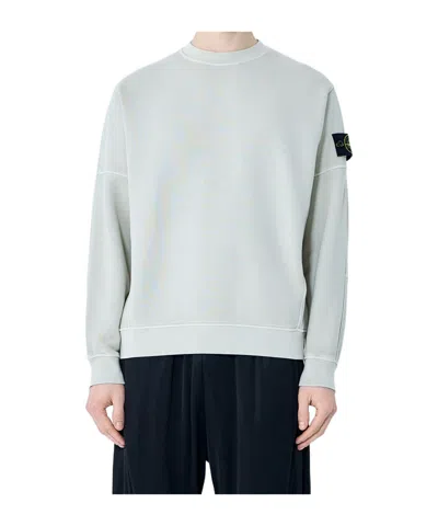 Stone Island Compass-badge Sweatshirt In White