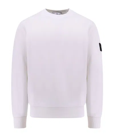 Stone Island Compass-badge Sweatshirt In White