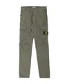 Stone Island Compass-badge Tapered-leg Cargo Trousers In Gray
