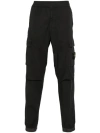 STONE ISLAND COMPASS-BADGE TAPERED LEG TROUSERS