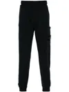 Stone Island Compass-badge Tapered Trousers In Blue