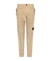 Stone Island Compass-badge Tapered Trousers In Nude
