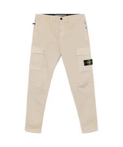 STONE ISLAND STONE ISLAND COMPASS-BADGE TAPERED CARGO TROUSERS