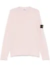 Stone Island Garment Dyed Crewneck In Pink