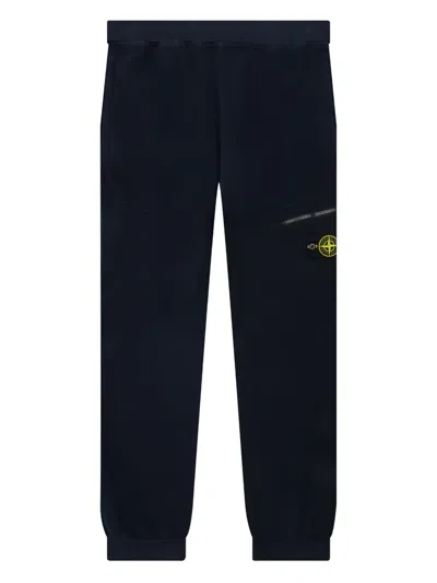Stone Island Compass-badge Track Pants In Blue