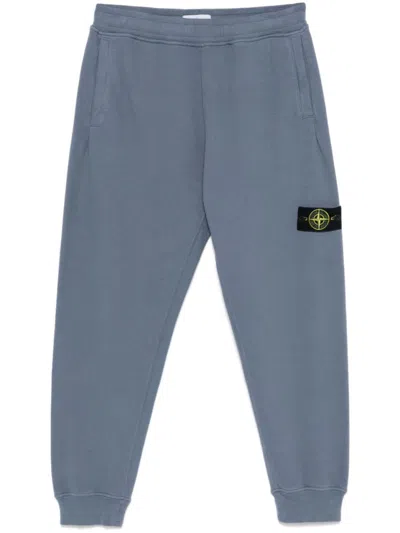 Stone Island Compass-badge Track Pants In Blue