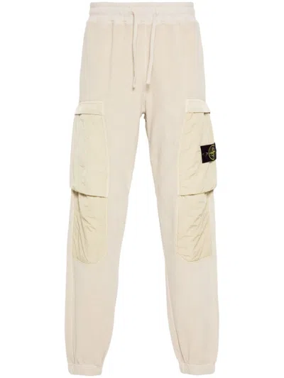 Stone Island Compass-badge Track Pants In Neutrals