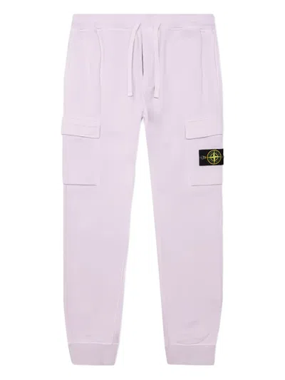 Stone Island Compass-badge Track Pants In Purple