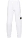 Stone Island Compass-badge Cotton Track Pants In White