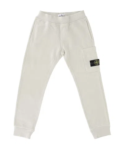 Stone Island Compass Badge Track Pants In White