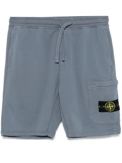 Stone Island Joggingshorts Mit Kompass-patch In Blau