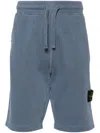 Stone Island Compass-badge Track Shorts In Blue