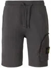 Stone Island Compass Badge Track Shorts In Grau