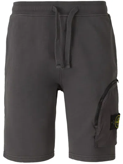 Stone Island Compass Badge Track Shorts In Grau