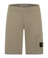 Stone Island Compass-badge Track Shorts In Sand-colored