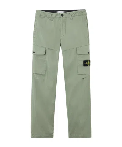 Stone Island 3100339 Organic Stretch Cotton Satin In Green