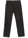 Stone Island Compass-badge Trousers In Black