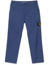 Stone Island Compass-badge Trousers In Blue