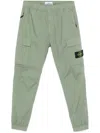 Stone Island Stretch-cotton Cargo Trousers In Green