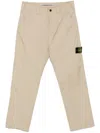 Stone Island Compass-badge Trousers In Neutrals