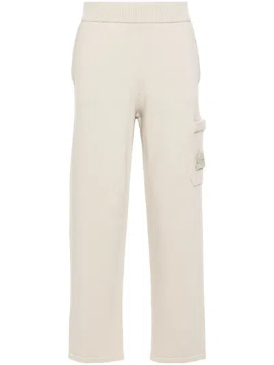 Stone Island Compass-badge Trousers In Neutrals