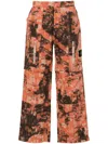 Stone Island Compass Badge Trousers In Orange