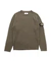 Stone Island Compass-badge Virgin-wool Jumper In Green