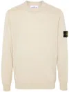 Stone Island Compass-badge Virgin Wool Jumper In Nude