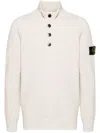 Stone Island Compass-badge Wool Blend Jumper In Weiss
