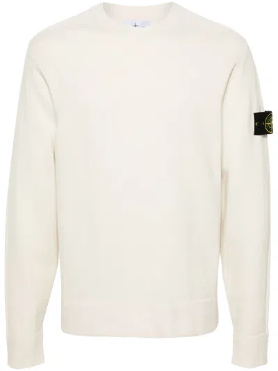 STONE ISLAND COMPASS-BADGE WOOL BLEND JUMPER