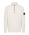 Stone Island Compass-badge Wool Blend Jumper In White
