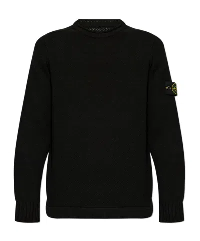STONE ISLAND COMPASS-BADGE WOOL JUMPER
